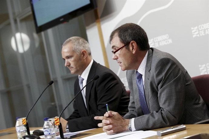 Manuel Magdaleno y Marco Rando, directores generales de Educación en Aragón