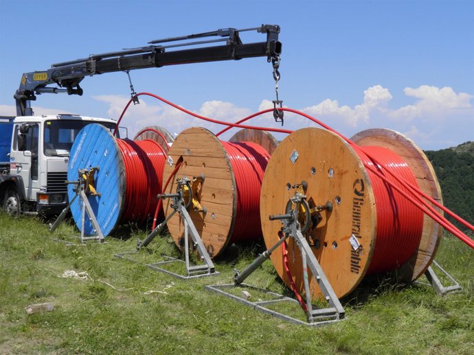 Obras de mejora de la línea de media tensión en el Parque Natural del Montseny