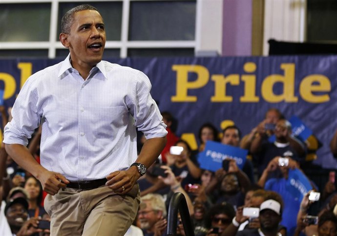 Barack Obama, durante la camapaña para su reelección como presidente de EEUU
