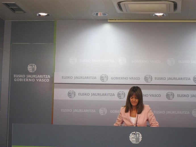 La portavoz del gobierno vasco, Idoia mendia