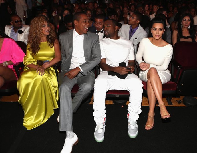 Beyoncé, Jay-z, Kanye West y Kim Kardashian