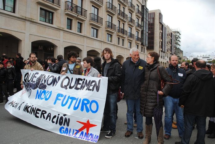 Guillerme Vázquez En  La Protesta Contra La Incineradora Do Irixo
