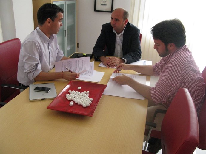 Francisco Conejo en una reunión en Málaga