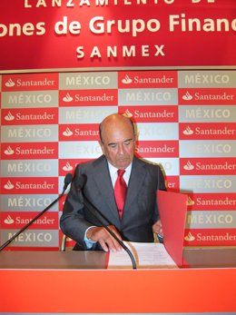 El presidente del Santander, Emilio Botín