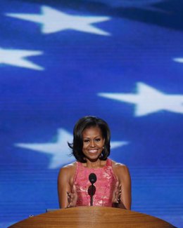 La primera dama de Estados Unidos, Michelle Obama, durante la convención del Par