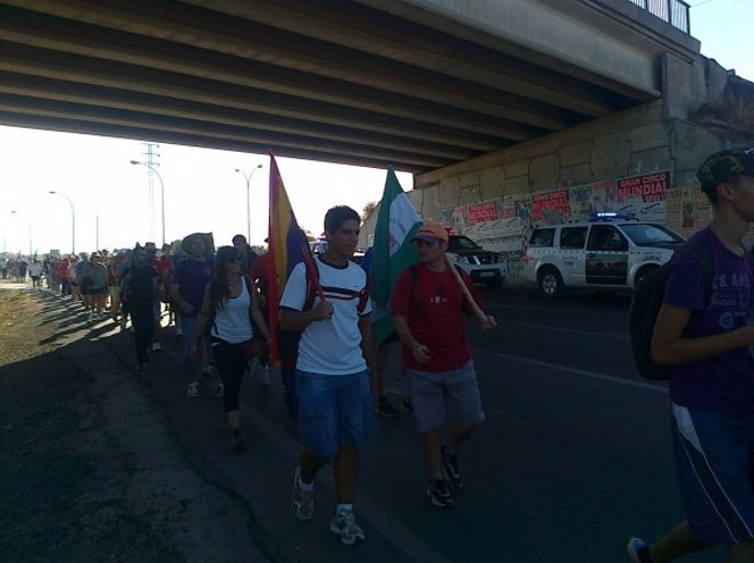 Inicio en Utrera de la marcha del SAT en la provincia de Sevilla