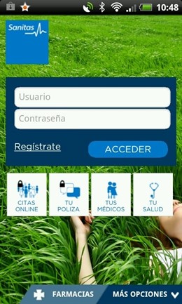Aplicación para 'smartphones' y 'tablets' de Sanitas