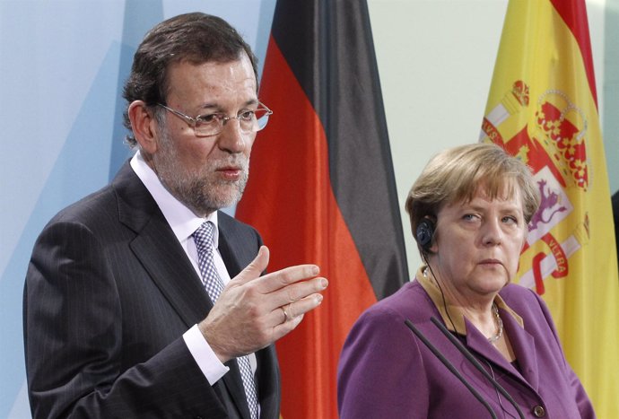 Angela Merkel Recibe A Mariano Rajoy En Berlín