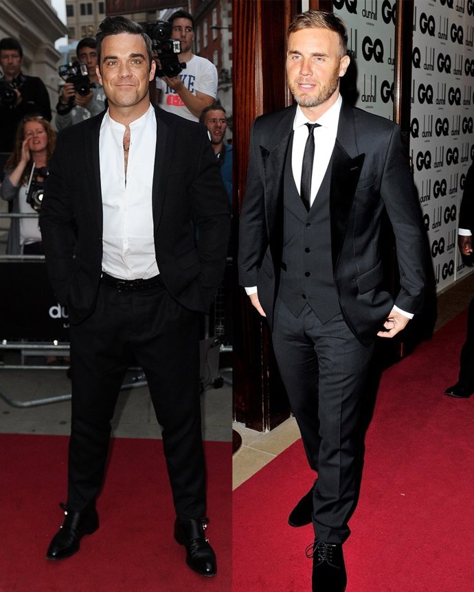 Montaje de Robbie Williams y Gary Barlow 