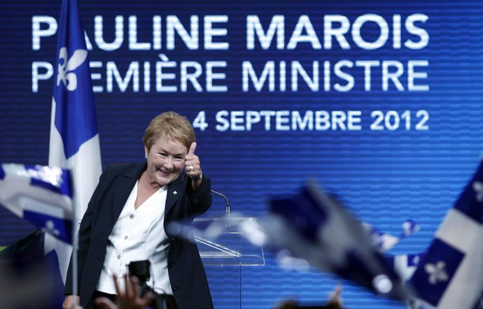 Líder del partido Quebequés Pauline Marois