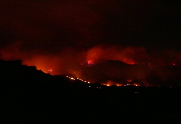 Incendio originado en Coín