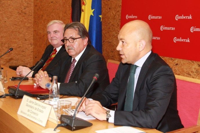 Jaime García Legaz, y los presidentes de las cámaras de España y Alemania