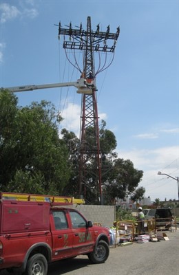 Obras de Endesa junto al Puerto de Tarragona