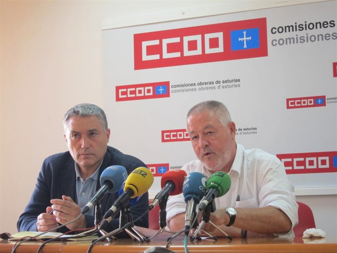 Manuel Orviz, De IU, Y Antonio Pino, De CCOO