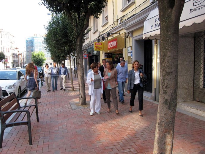 Gamarra, durante la visita a la calle