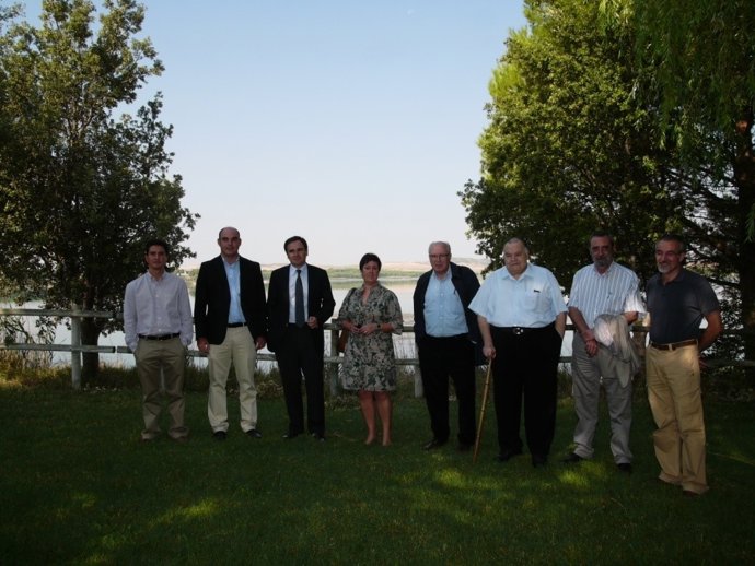 Reunión del presidente de la CHE con regantes en Alcañiz