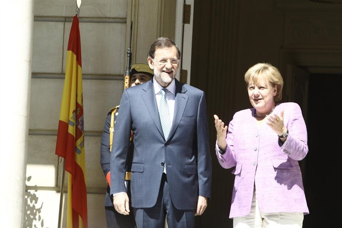 Rajoy recibe a Merkel en La Moncloa