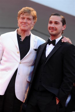 Robert Redford y Shia LaBeouf en Venecia