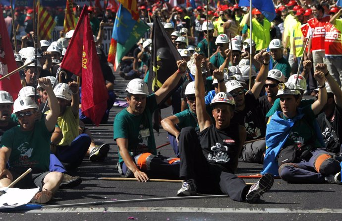 Marcha de los mineros en Madrid