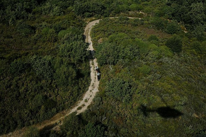 Escuadrón de caballeria de Valdemoros (Madrid) en los montes de Sarreaus (Ourens