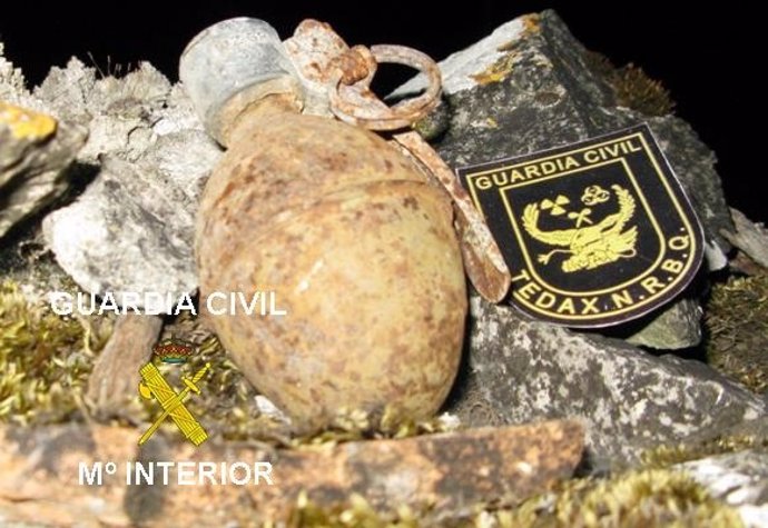 Imagen de una granada de mano
