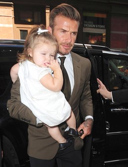 David Beckham and daughter Harper Beckham