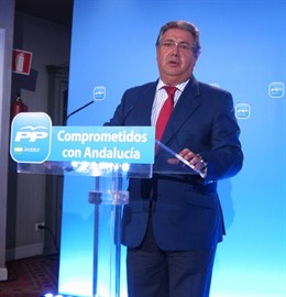 Juan Ignacio Zoido, hoy tras la Ejecutiva Regional del PP-A