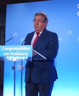 Juan Ignacio Zoido, hoy en rueda de prensa