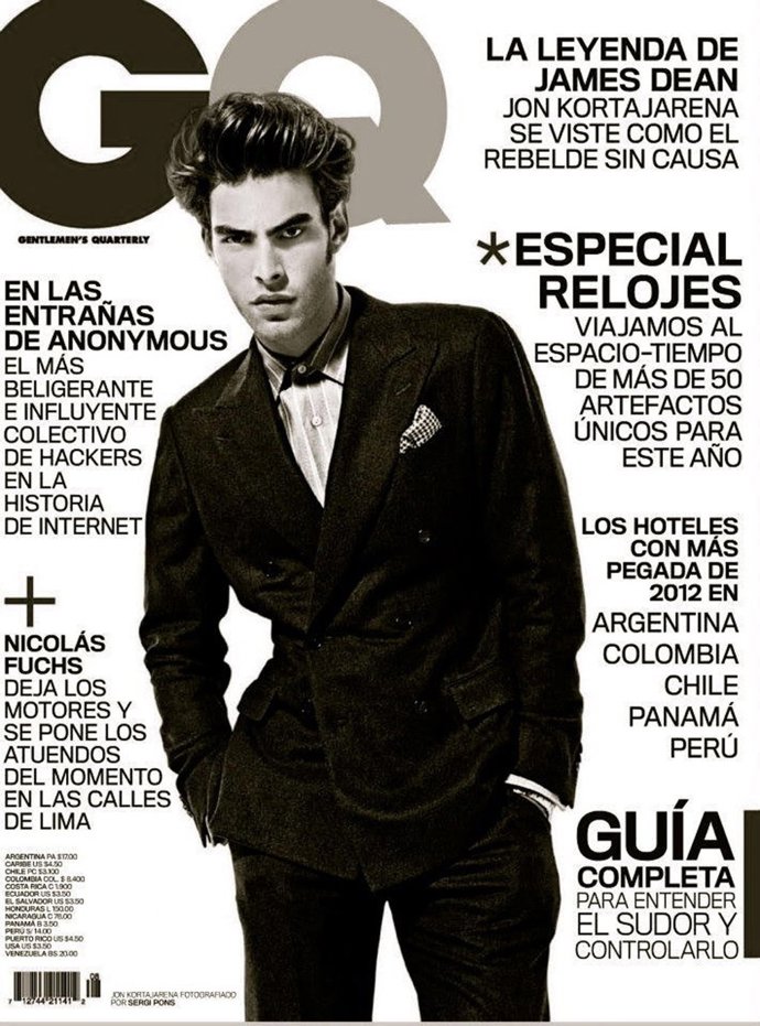 Jon Kortajarena en la portada de 'GQ'