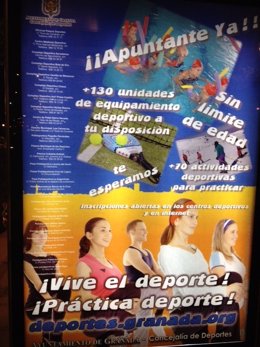 Cartel Concejalía de Deportes con faltas