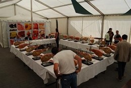 Jamones en la Feria del Jamón de Teruel