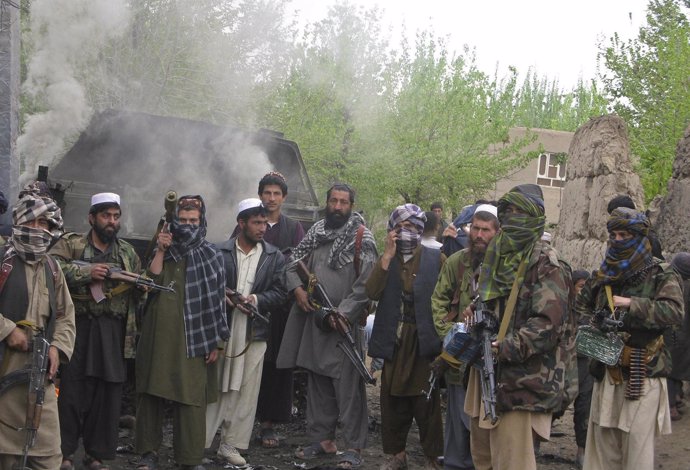 Combatientes talibán en Afganistán
