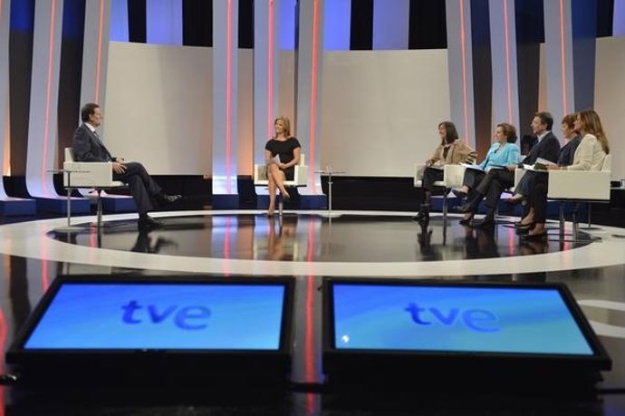 Mariano Rajoy, durante su entrevista en TVE