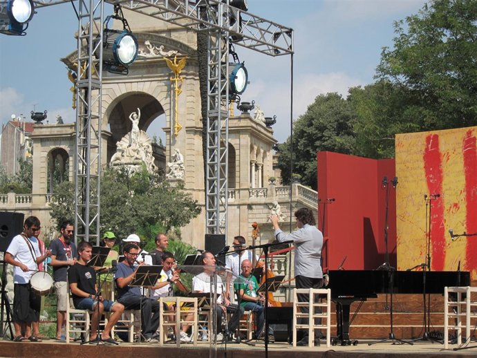 Ensayo Del Acto Central De La Diada En La Ciutadella