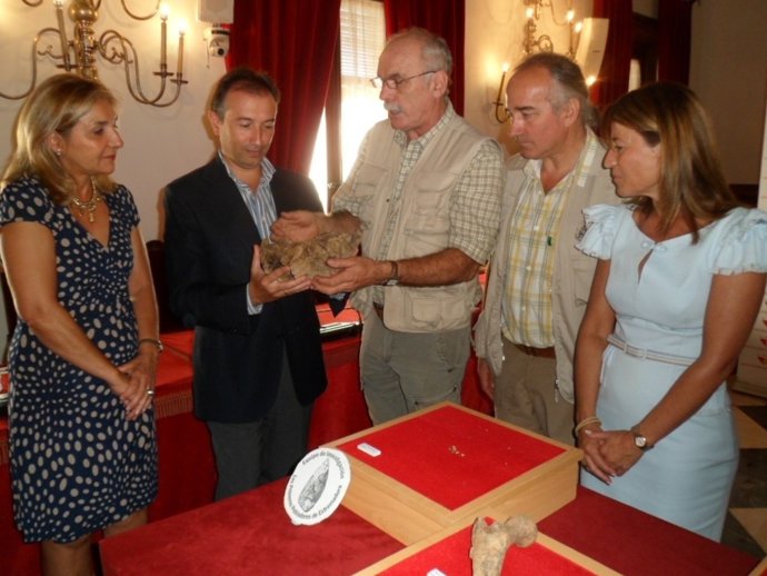 Piezas de paleontología