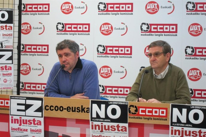 Unai Sordo (CCOO) Y Dámaso Casado (UGT)