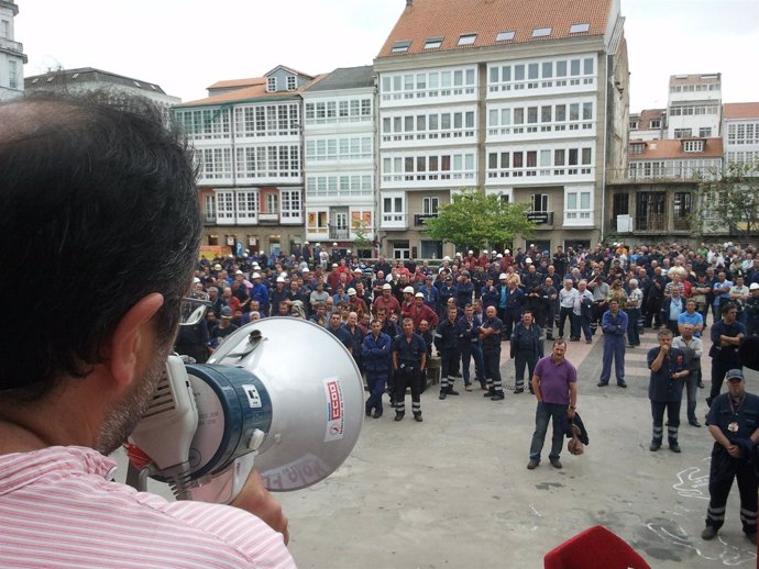 Protesta de trabajadores de Navantia en Ferrol