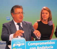 El Presidente Del PP-A, Zoido, Y La Secretaria General PP, Dolores Cospedal