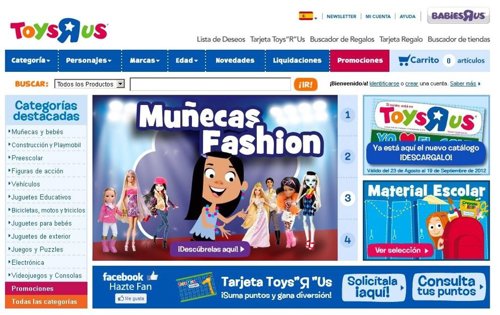 Página web de Toysrus