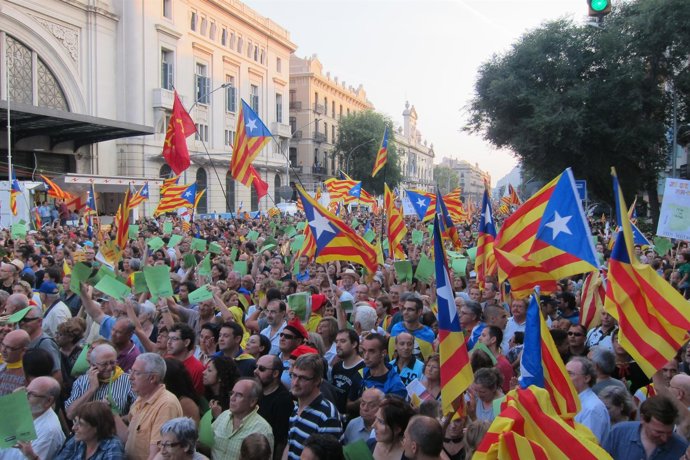 Manifestación independentista de la Diada