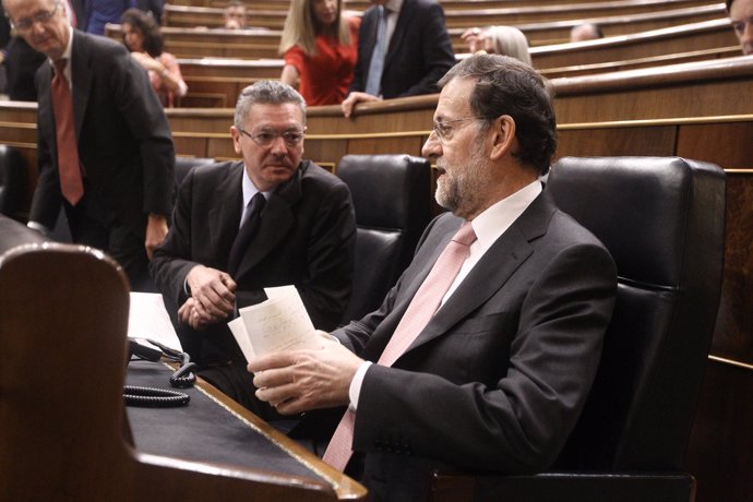 Presidente del Gobierno, Mariano Rajoy, con Alberto Ruiz Gallardón