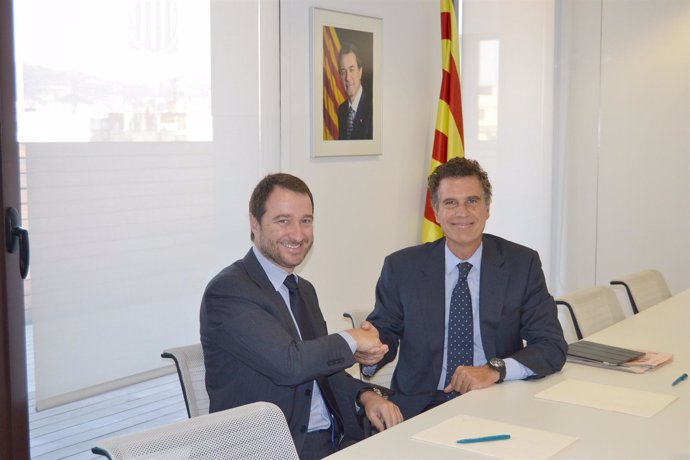 Josep Moragas y Jaume Guardiola, consejeros delegados de ACC1Ó y Banco Sabadell