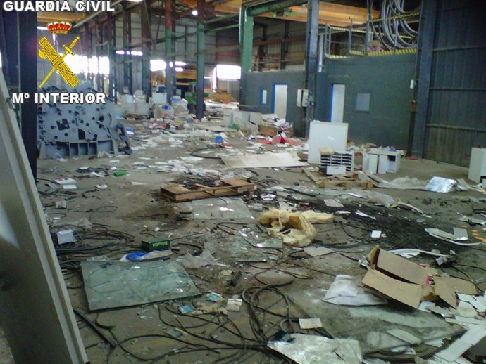 Nave afectada por el robo