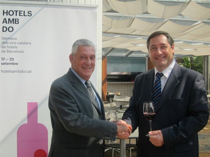 Jordi Clos y Josep Maria Pelegrí durante la presentación Hoteles con DO