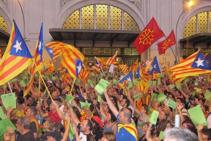 Manifestación independentista de la Diada