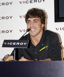 Fernando Alonso durante el banco de tiempo de Viceroy 