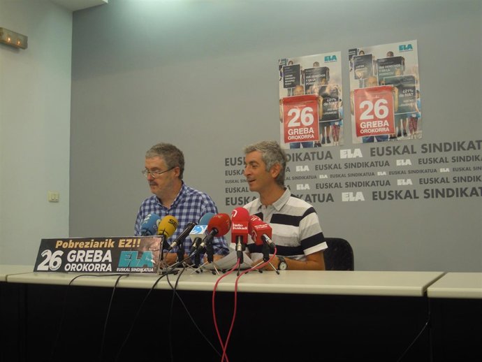 Adolfo Muñoz y Mikel Noval, de ELA.