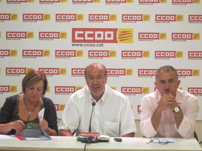 Antonia Gil, Joan Carles Gallego y Josep Maria Álvarez Por La Marcha en Madrid