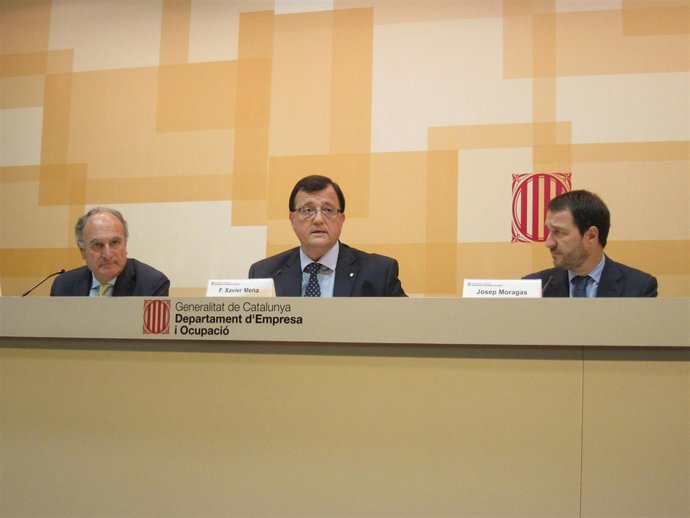 J.Sureda (Dtor.Gral.Industria), F.X.Mena Y J.Moragas (Consej.Delegado ACC1Ó)