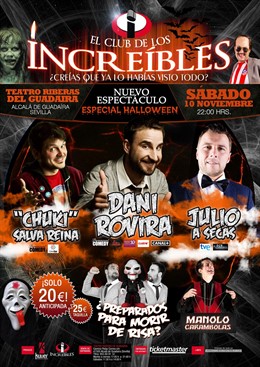 Cartel del espectáculo de El Club de los Increíbles